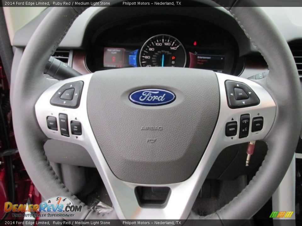 2014 Ford Edge Limited Ruby Red / Medium Light Stone Photo #32