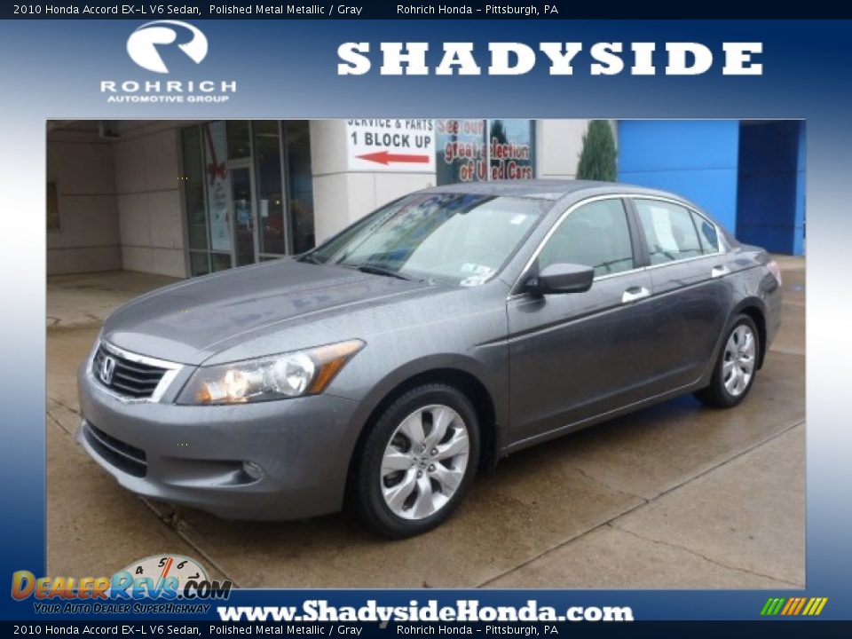 2010 Honda Accord EX-L V6 Sedan Polished Metal Metallic / Gray Photo #1