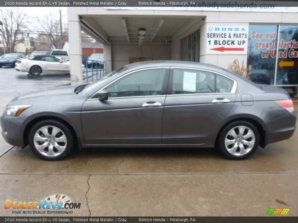2010 Honda Accord EX-L V6 Sedan Polished Metal Metallic / Gray Photo #2