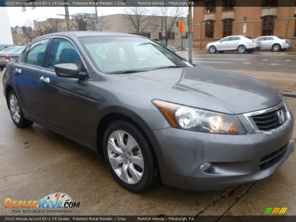 2010 Honda Accord EX-L V6 Sedan Polished Metal Metallic / Gray Photo #3