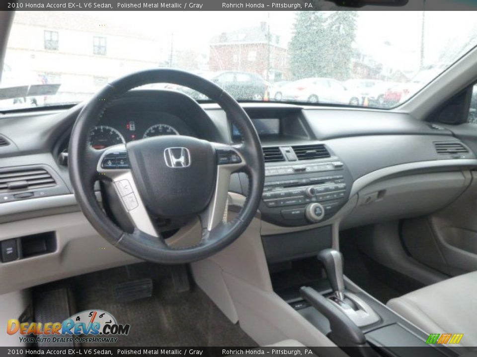 2010 Honda Accord EX-L V6 Sedan Polished Metal Metallic / Gray Photo #6