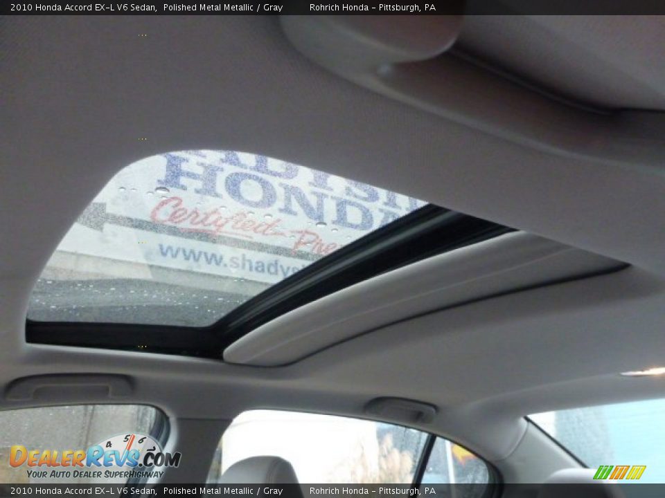 2010 Honda Accord EX-L V6 Sedan Polished Metal Metallic / Gray Photo #7