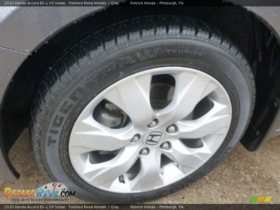 2010 Honda Accord EX-L V6 Sedan Polished Metal Metallic / Gray Photo #8