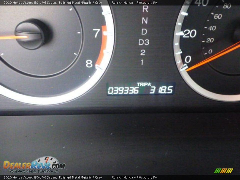 2010 Honda Accord EX-L V6 Sedan Polished Metal Metallic / Gray Photo #9