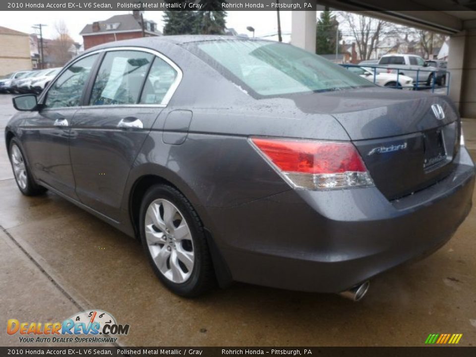 2010 Honda Accord EX-L V6 Sedan Polished Metal Metallic / Gray Photo #10