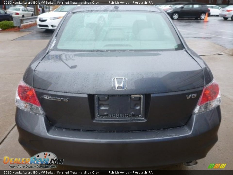 2010 Honda Accord EX-L V6 Sedan Polished Metal Metallic / Gray Photo #11