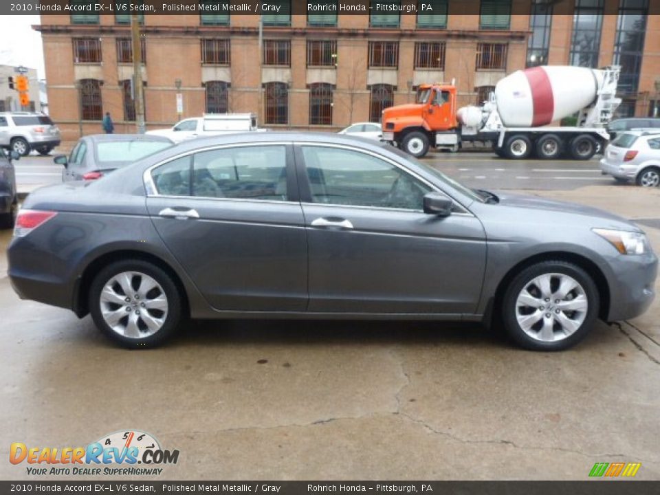 2010 Honda Accord EX-L V6 Sedan Polished Metal Metallic / Gray Photo #13