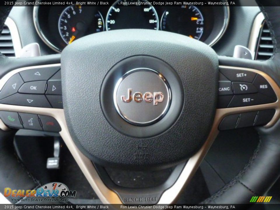 2015 Jeep Grand Cherokee Limited 4x4 Bright White / Black Photo #17