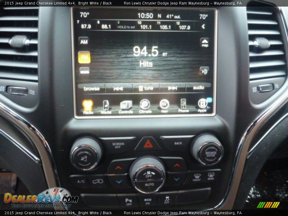 2015 Jeep Grand Cherokee Limited 4x4 Bright White / Black Photo #18