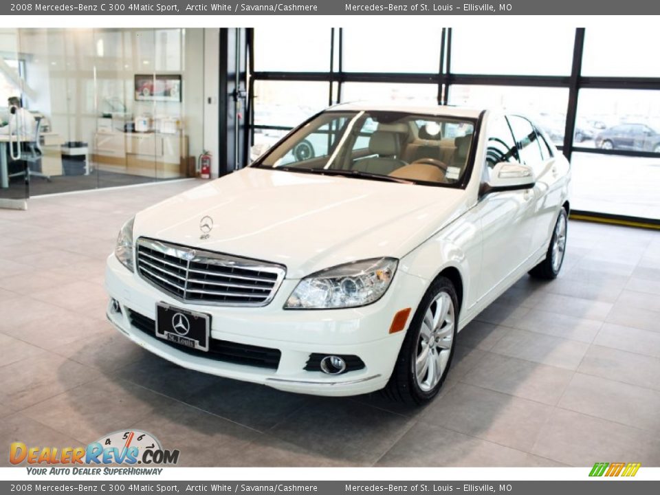 2008 Mercedes-Benz C 300 4Matic Sport Arctic White / Savanna/Cashmere Photo #2