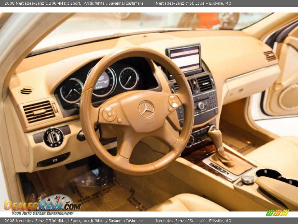 2008 Mercedes-Benz C 300 4Matic Sport Arctic White / Savanna/Cashmere Photo #18