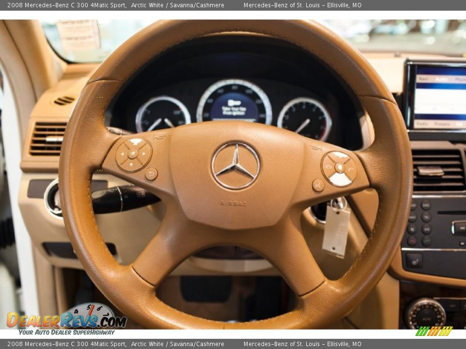 2008 Mercedes-Benz C 300 4Matic Sport Arctic White / Savanna/Cashmere Photo #23