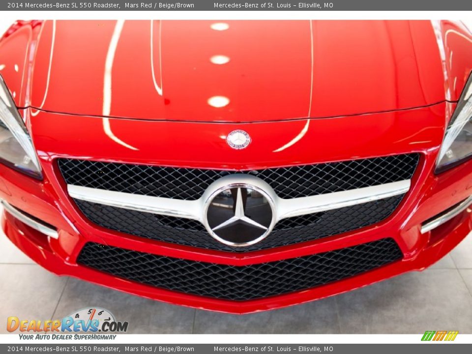 2014 Mercedes-Benz SL 550 Roadster Mars Red / Beige/Brown Photo #11