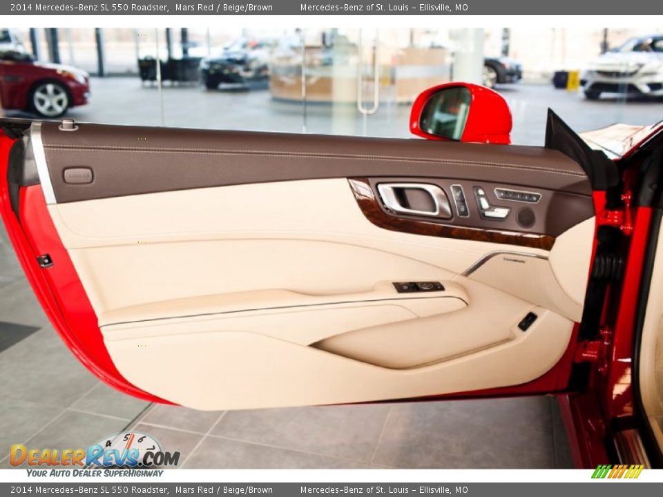 2014 Mercedes-Benz SL 550 Roadster Mars Red / Beige/Brown Photo #15