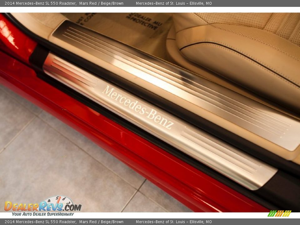 2014 Mercedes-Benz SL 550 Roadster Mars Red / Beige/Brown Photo #18