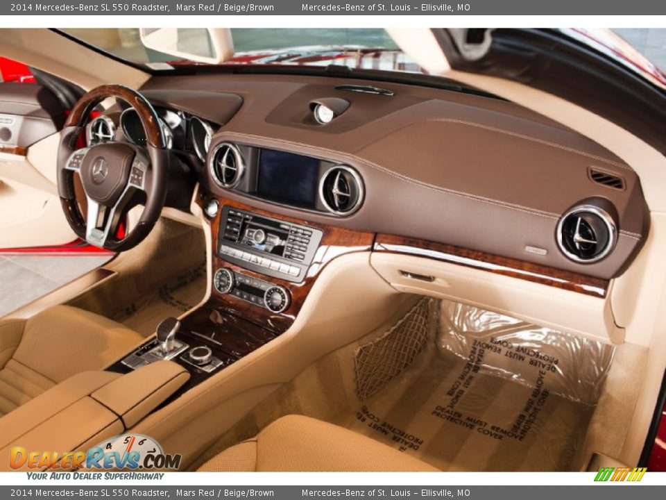 2014 Mercedes-Benz SL 550 Roadster Mars Red / Beige/Brown Photo #20