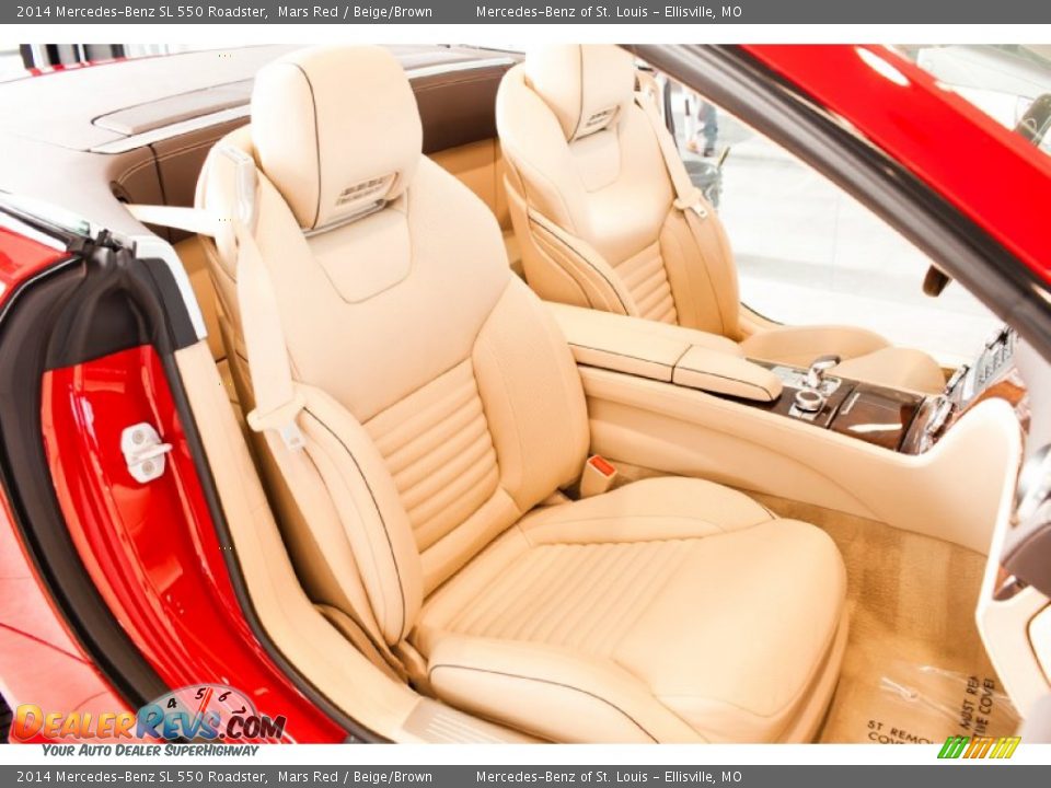 2014 Mercedes-Benz SL 550 Roadster Mars Red / Beige/Brown Photo #22