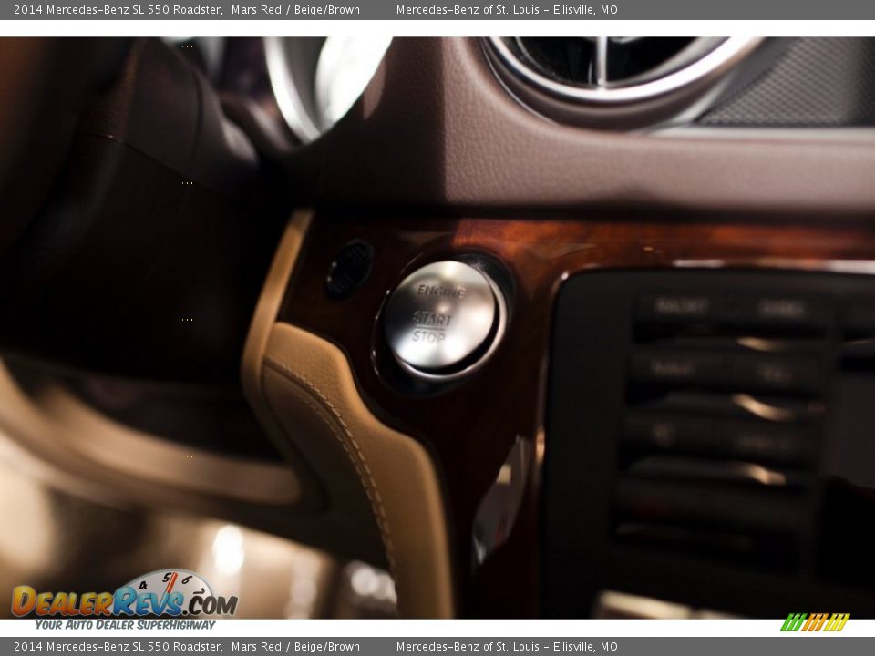 2014 Mercedes-Benz SL 550 Roadster Mars Red / Beige/Brown Photo #26