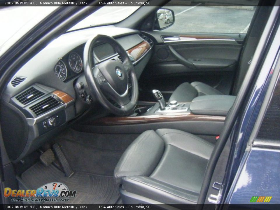 2007 BMW X5 4.8i Monaco Blue Metallic / Black Photo #10