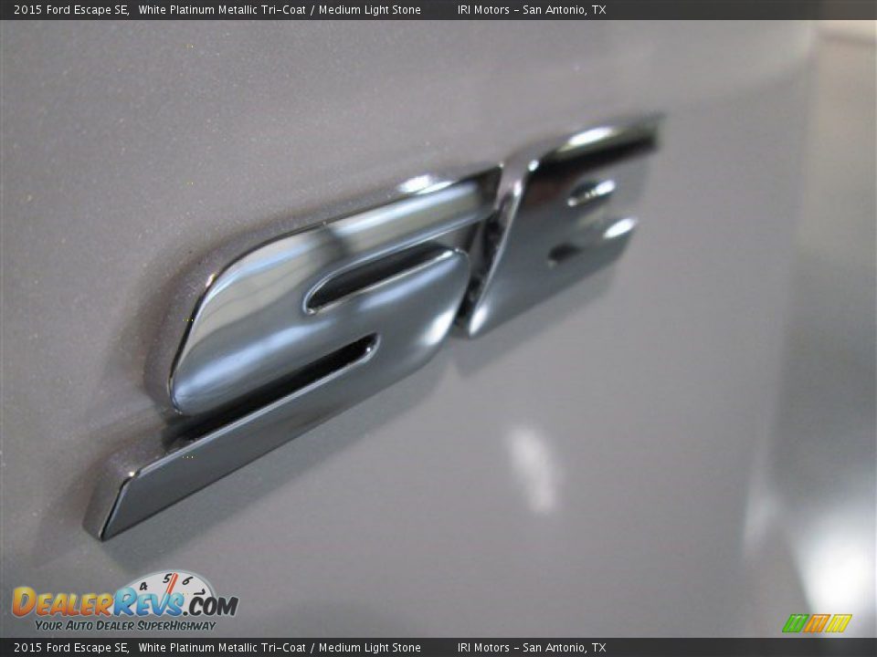 2015 Ford Escape SE White Platinum Metallic Tri-Coat / Medium Light Stone Photo #7
