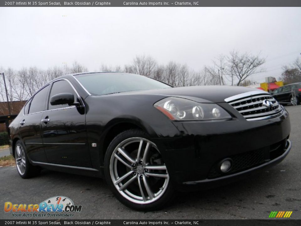 2007 Infiniti M 35 Sport Sedan Black Obsidian / Graphite Photo #3