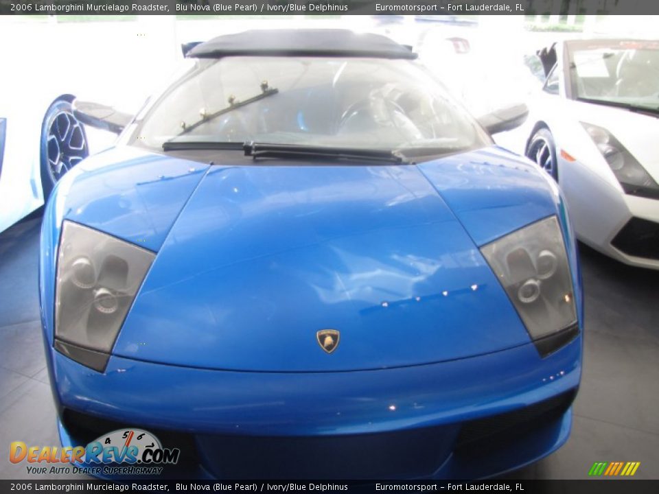 2006 Lamborghini Murcielago Roadster Blu Nova (Blue Pearl) / Ivory/Blue Delphinus Photo #6