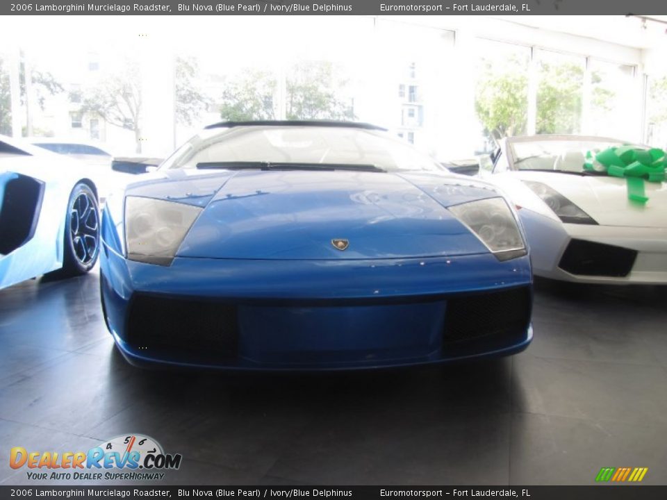 2006 Lamborghini Murcielago Roadster Blu Nova (Blue Pearl) / Ivory/Blue Delphinus Photo #7