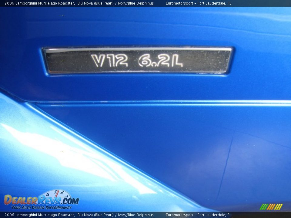 2006 Lamborghini Murcielago Roadster Blu Nova (Blue Pearl) / Ivory/Blue Delphinus Photo #13