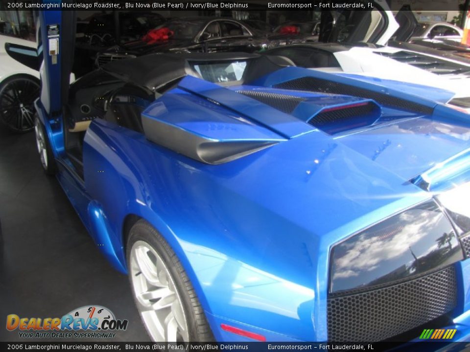 2006 Lamborghini Murcielago Roadster Blu Nova (Blue Pearl) / Ivory/Blue Delphinus Photo #14