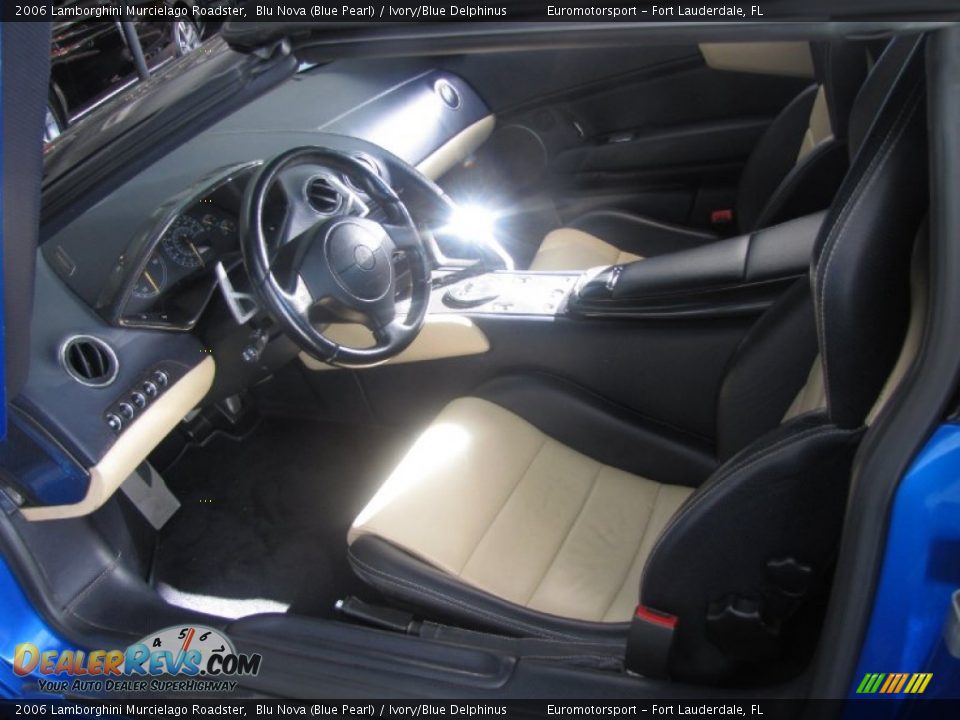 2006 Lamborghini Murcielago Roadster Blu Nova (Blue Pearl) / Ivory/Blue Delphinus Photo #20