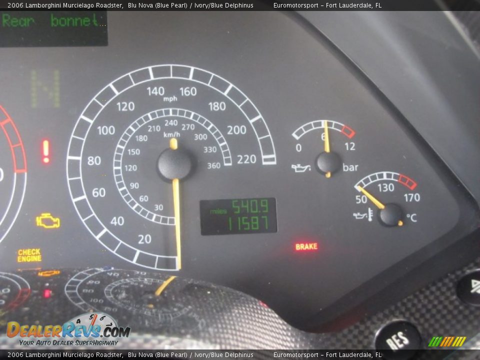 2006 Lamborghini Murcielago Roadster Blu Nova (Blue Pearl) / Ivory/Blue Delphinus Photo #28