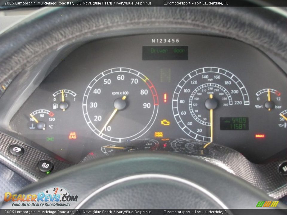 2006 Lamborghini Murcielago Roadster Blu Nova (Blue Pearl) / Ivory/Blue Delphinus Photo #32