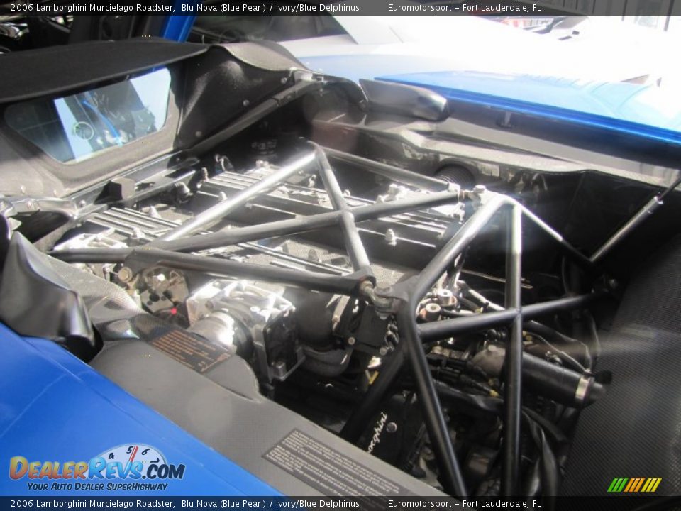 2006 Lamborghini Murcielago Roadster Blu Nova (Blue Pearl) / Ivory/Blue Delphinus Photo #48