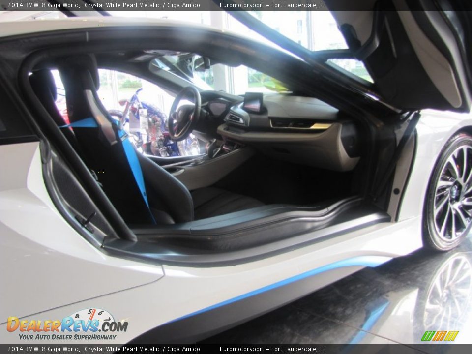 2014 BMW i8 Giga World Crystal White Pearl Metallic / Giga Amido Photo #10
