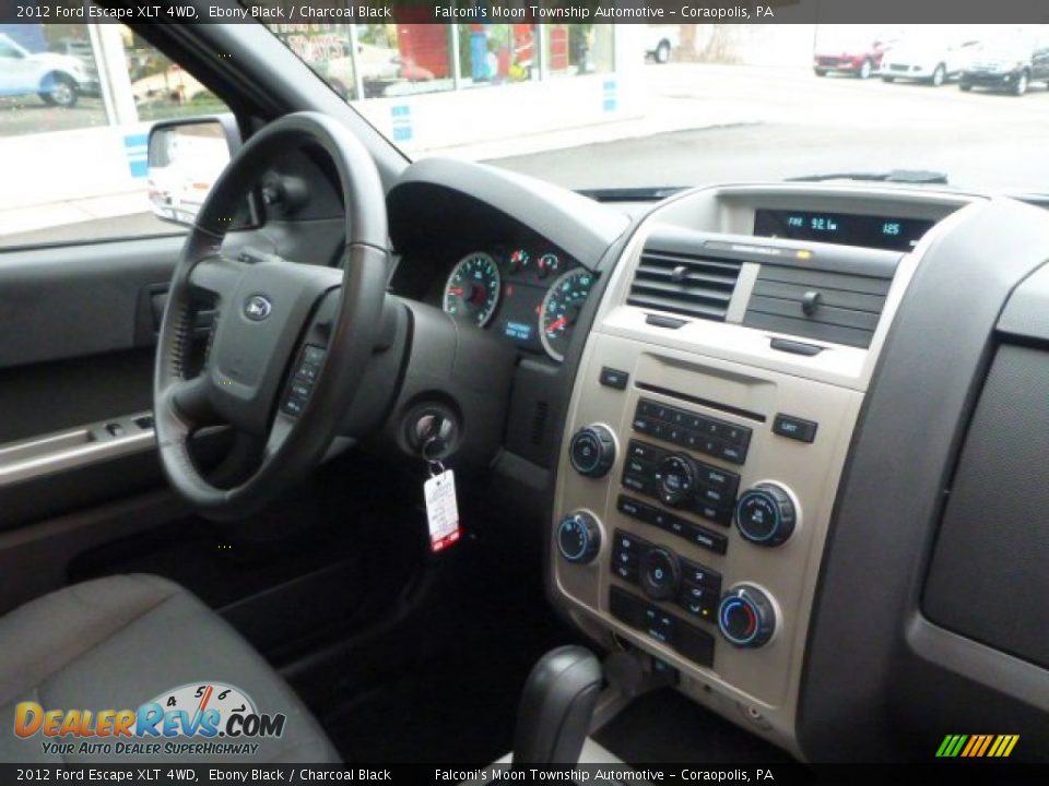2012 Ford Escape XLT 4WD Ebony Black / Charcoal Black Photo #3