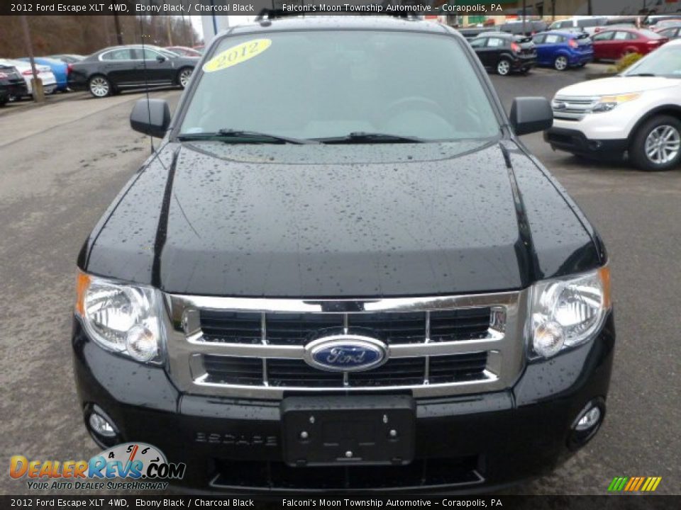2012 Ford Escape XLT 4WD Ebony Black / Charcoal Black Photo #12