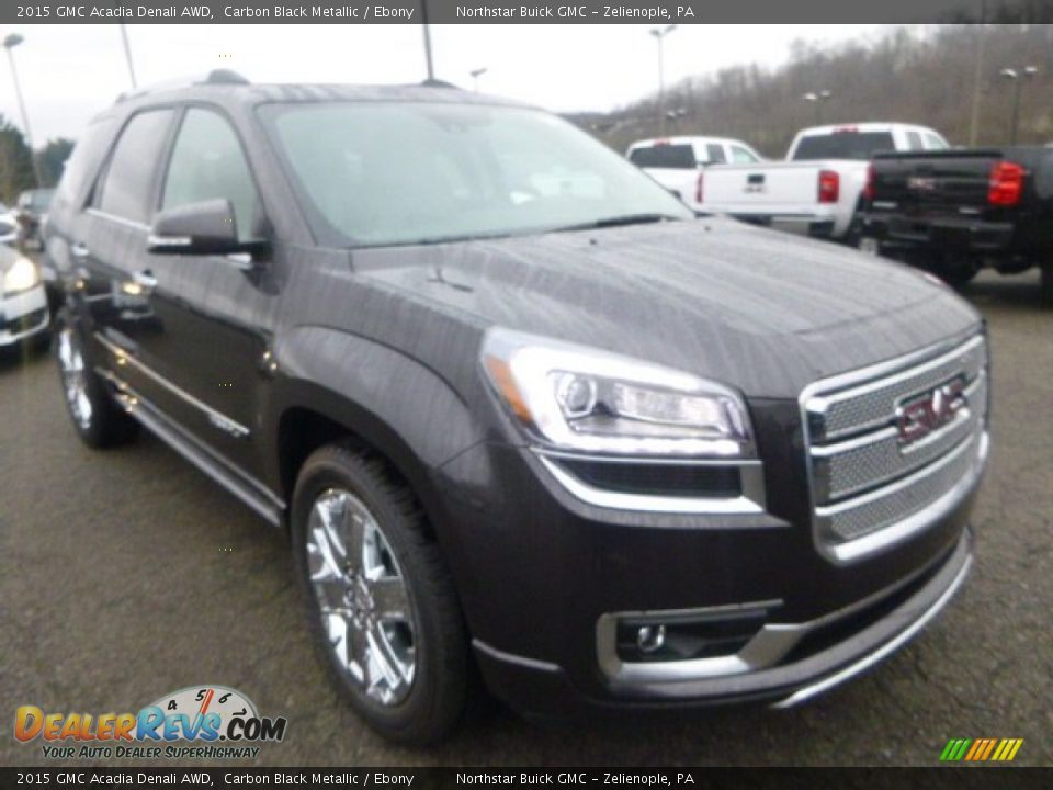 2015 GMC Acadia Denali AWD Carbon Black Metallic / Ebony Photo #7