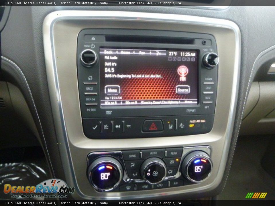 2015 GMC Acadia Denali AWD Carbon Black Metallic / Ebony Photo #20