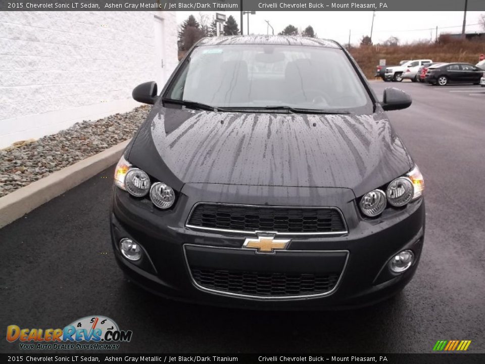 2015 Chevrolet Sonic LT Sedan Ashen Gray Metallic / Jet Black/Dark Titanium Photo #3