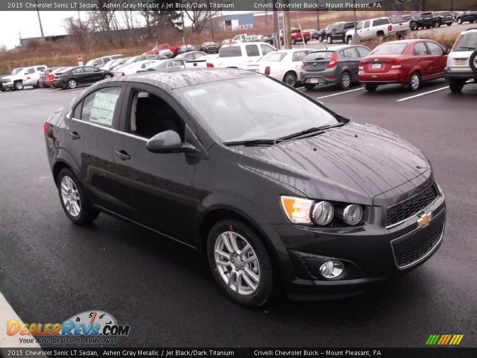 2015 Chevrolet Sonic LT Sedan Ashen Gray Metallic / Jet Black/Dark Titanium Photo #4