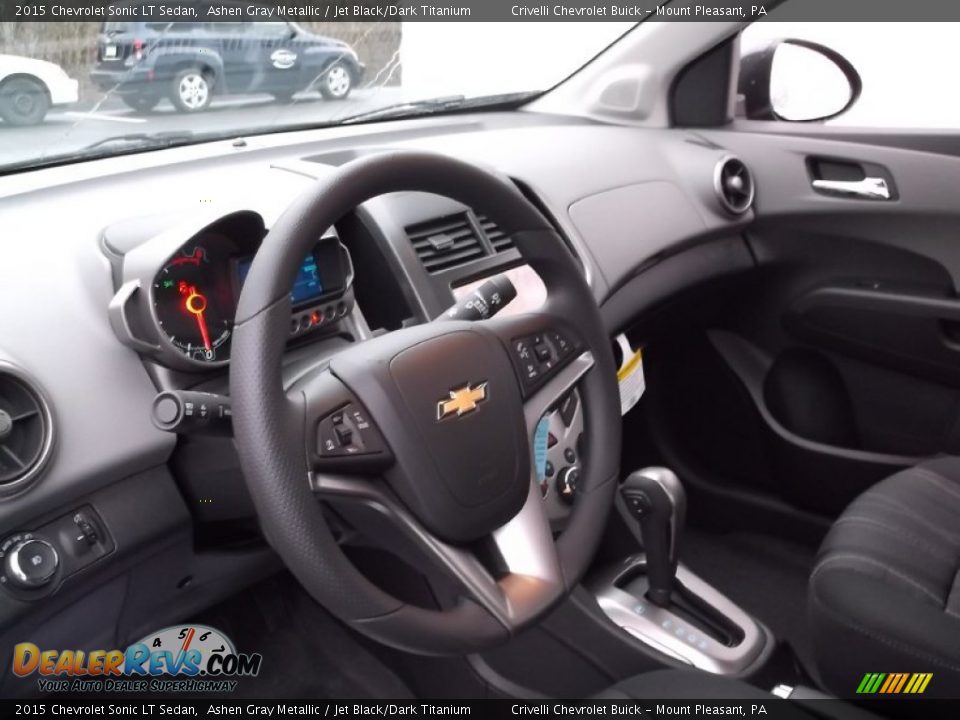 2015 Chevrolet Sonic LT Sedan Ashen Gray Metallic / Jet Black/Dark Titanium Photo #10