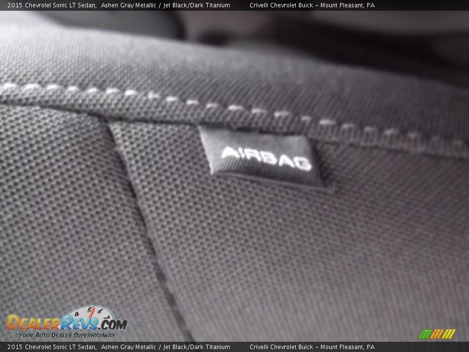 2015 Chevrolet Sonic LT Sedan Ashen Gray Metallic / Jet Black/Dark Titanium Photo #12