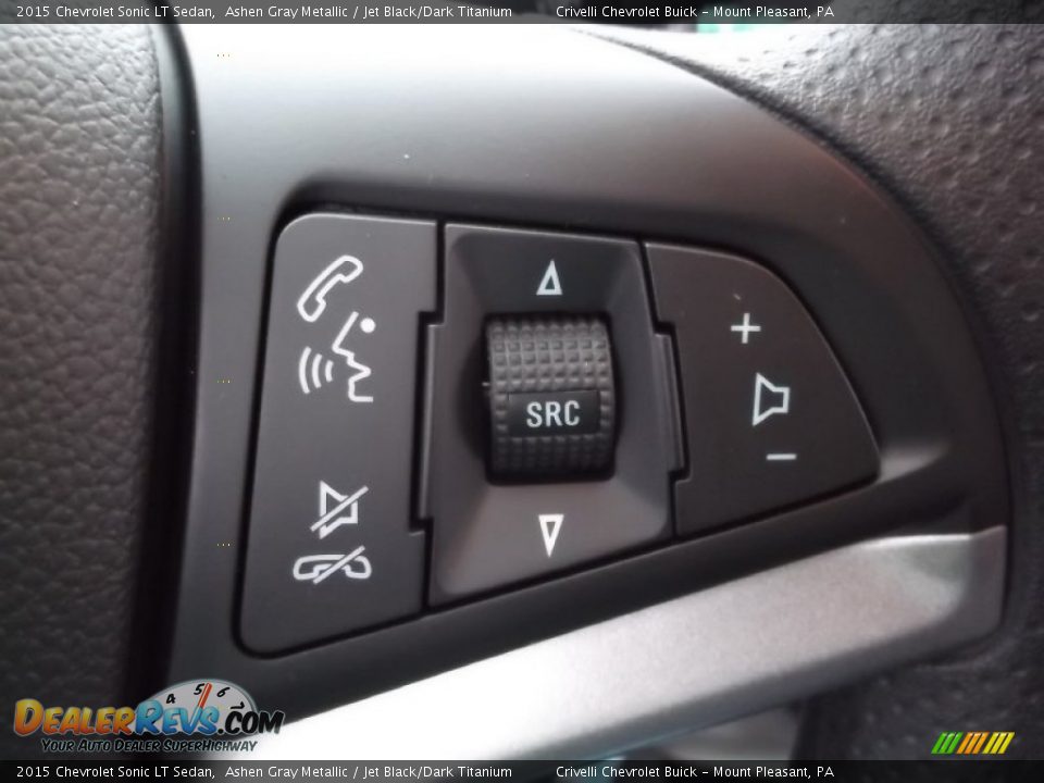 2015 Chevrolet Sonic LT Sedan Ashen Gray Metallic / Jet Black/Dark Titanium Photo #14