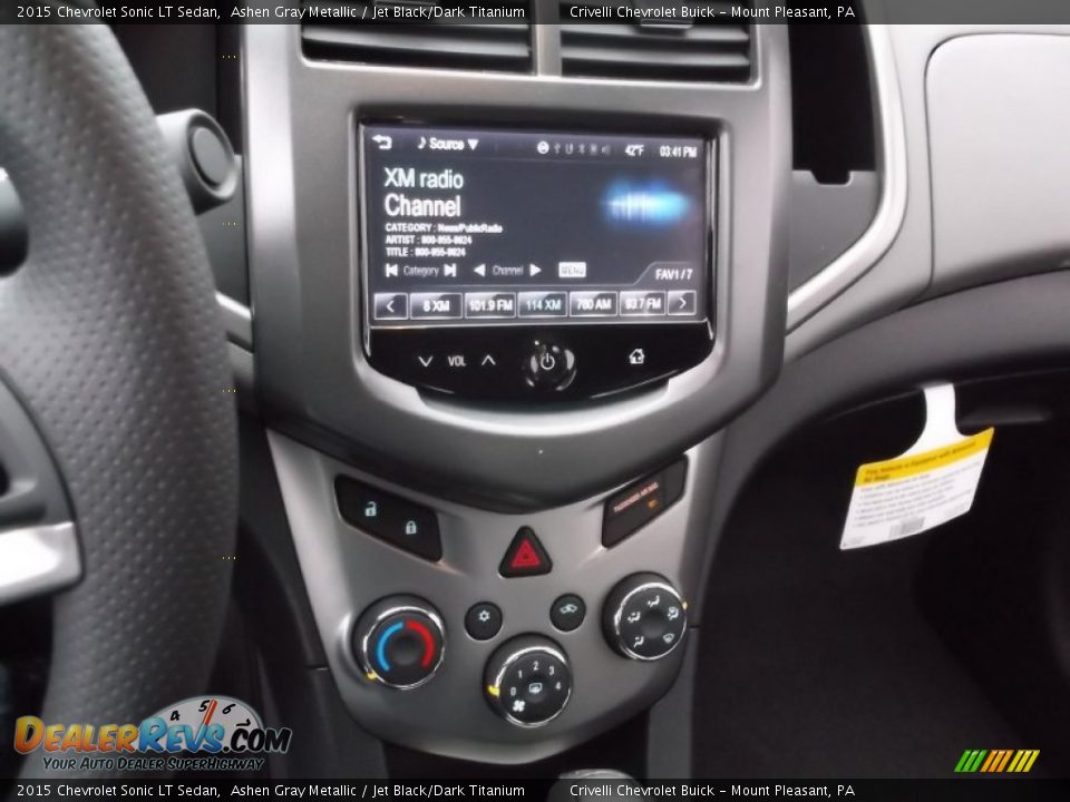 2015 Chevrolet Sonic LT Sedan Ashen Gray Metallic / Jet Black/Dark Titanium Photo #16