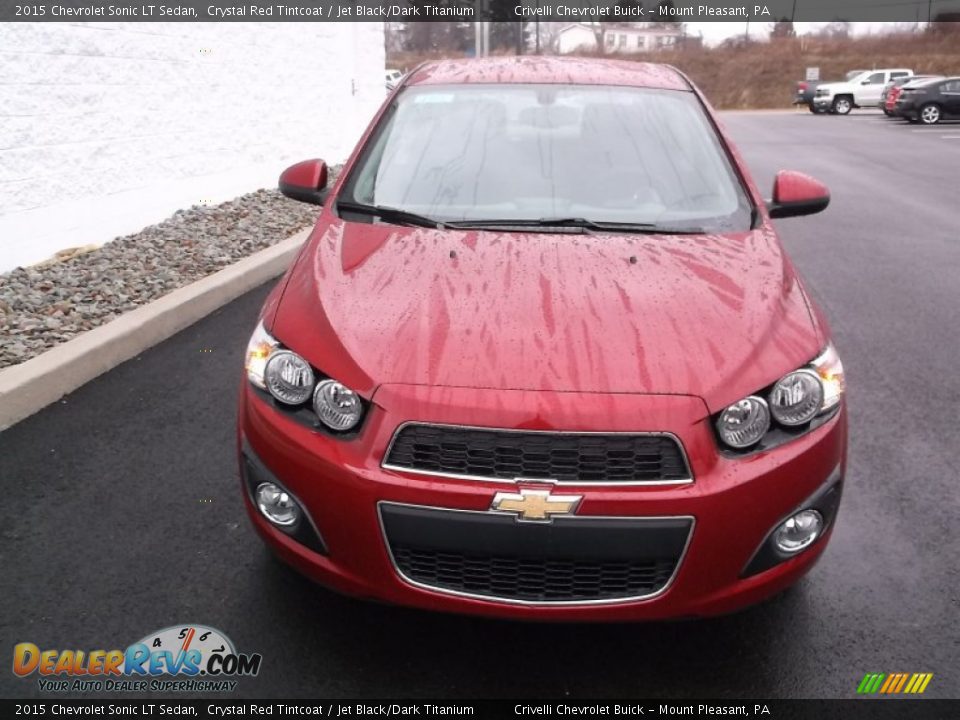 2015 Chevrolet Sonic LT Sedan Crystal Red Tintcoat / Jet Black/Dark Titanium Photo #4