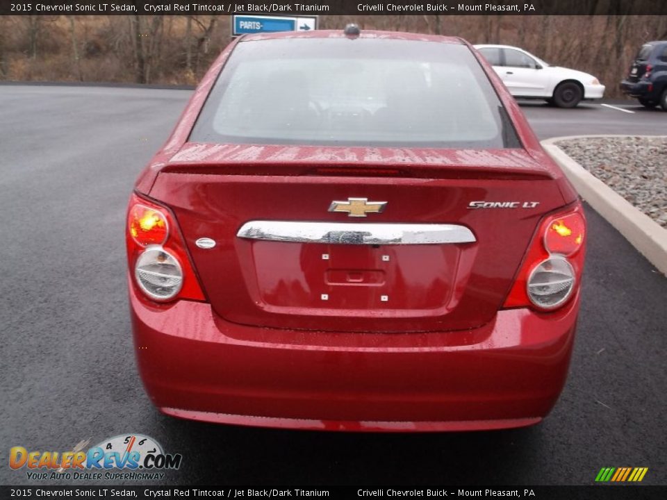 2015 Chevrolet Sonic LT Sedan Crystal Red Tintcoat / Jet Black/Dark Titanium Photo #6