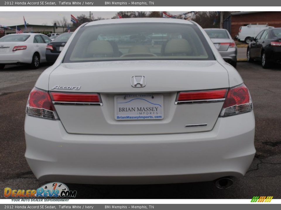 2012 Honda Accord SE Sedan Taffeta White / Ivory Photo #4