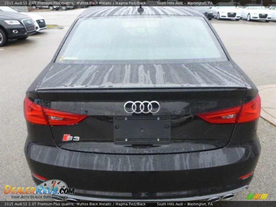 2015 Audi S3 2.0T Premium Plus quattro Mythos Black Metallic / Magma Red/Black Photo #3
