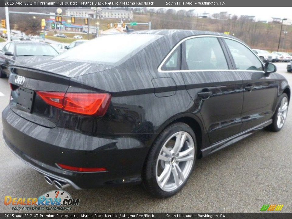 2015 Audi S3 2.0T Premium Plus quattro Mythos Black Metallic / Magma Red/Black Photo #4