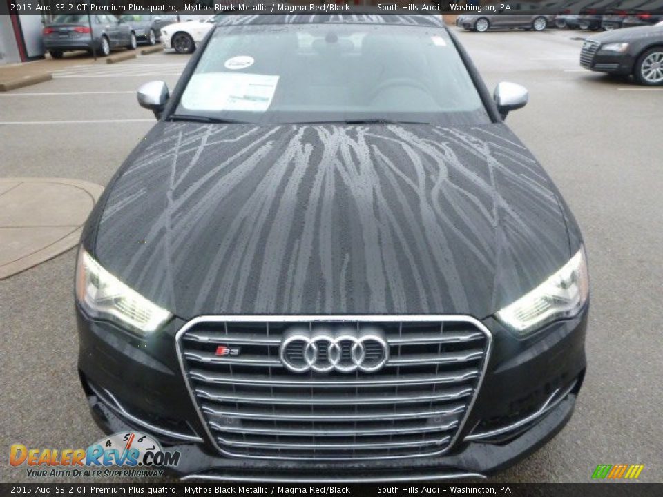 2015 Audi S3 2.0T Premium Plus quattro Mythos Black Metallic / Magma Red/Black Photo #6